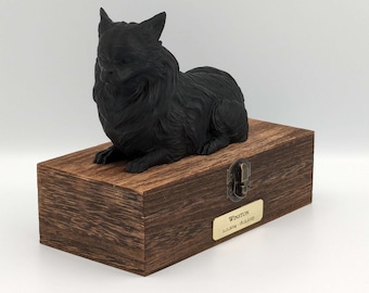 Handmade Chihuahua Ashes Urn | Custom Name Plaque, Pet Memorial Box