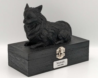 Luxury Chihuahua ashes box | Chihuahua ashes Urn | Dog Ashes Urn | Pet Urn | Custom engraved name plaque.