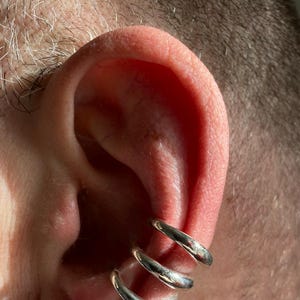 Chunky Ear cuff sterling silver earring