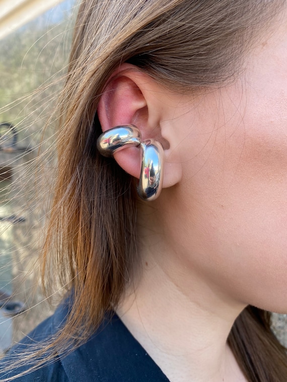 Ear Cuff Non Piercing Sterling Silver Hoop Ear Cuffs. Etsy
