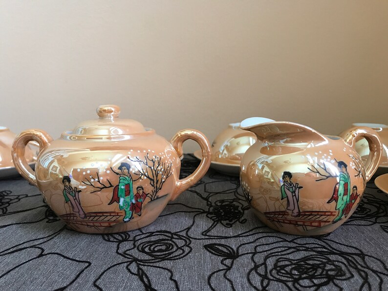 Japanese Lustreware Tea Set