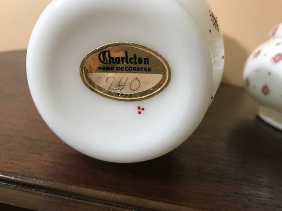 Charleton Hand Decorated Vase And Candy Bowl Etsy