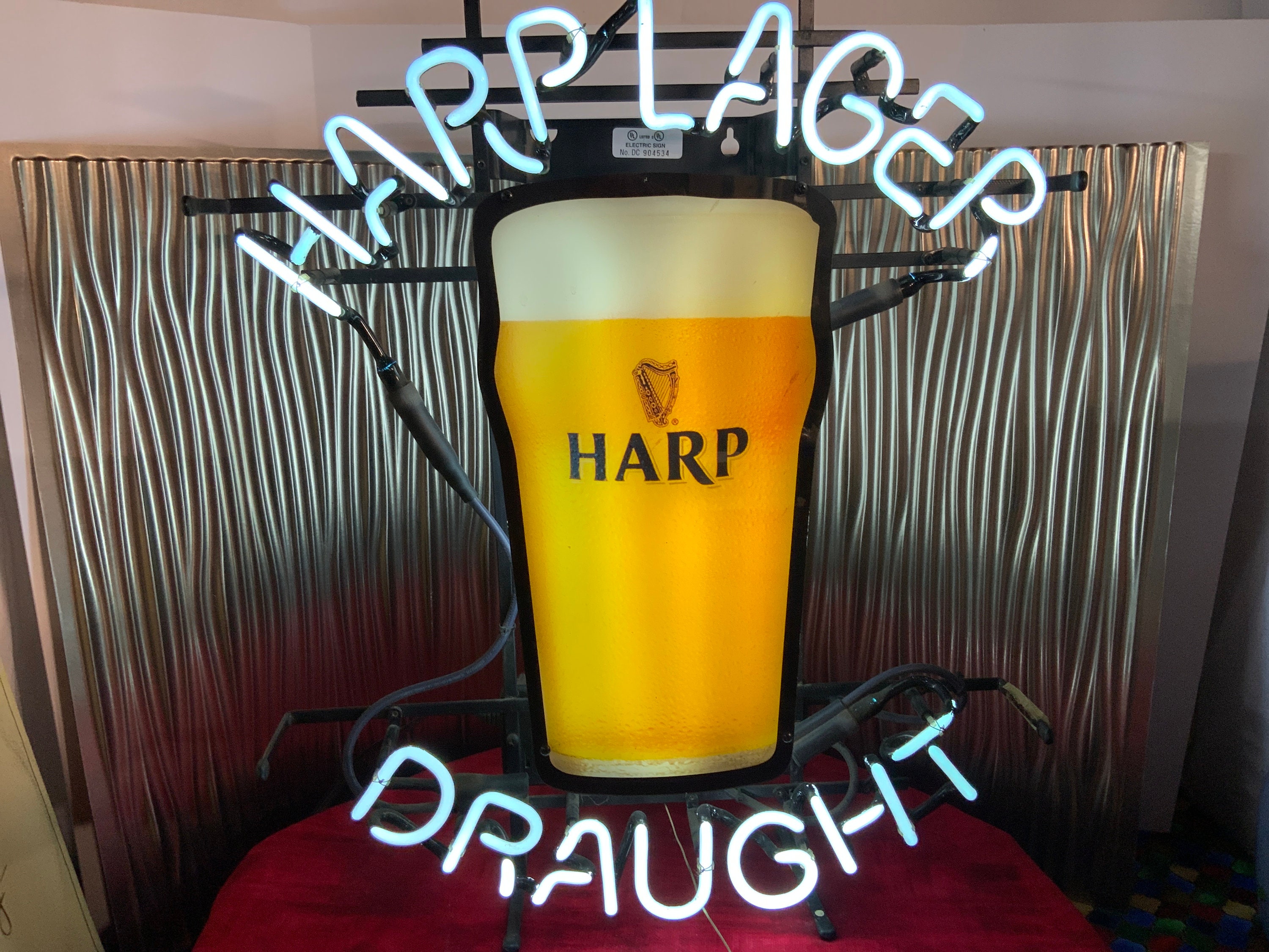 Harp Lager Draught Neon Bar Sign Etsy