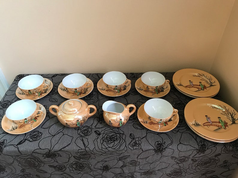 Japanese Lustreware Tea Set