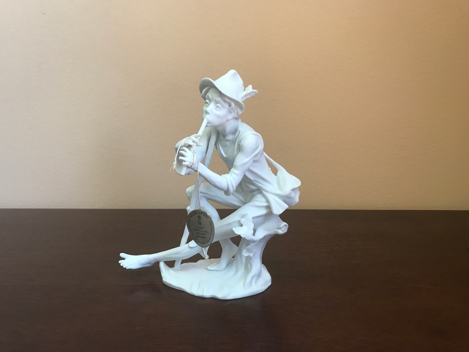 Vintage Kaiser German Porcelain Figurine of Man Playing the Etsy