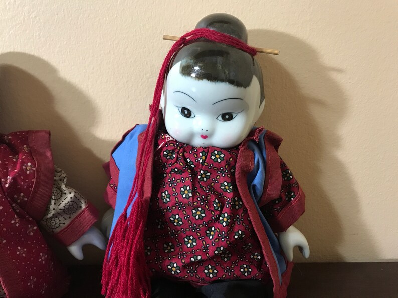 Vintage Porcelain Chinese Girls /_ 12\u201d