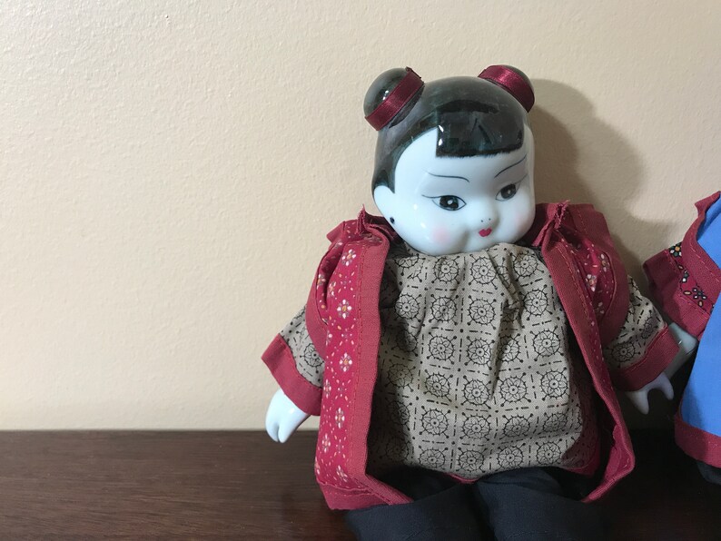 Vintage Porcelain Chinese Girls /_ 12\u201d