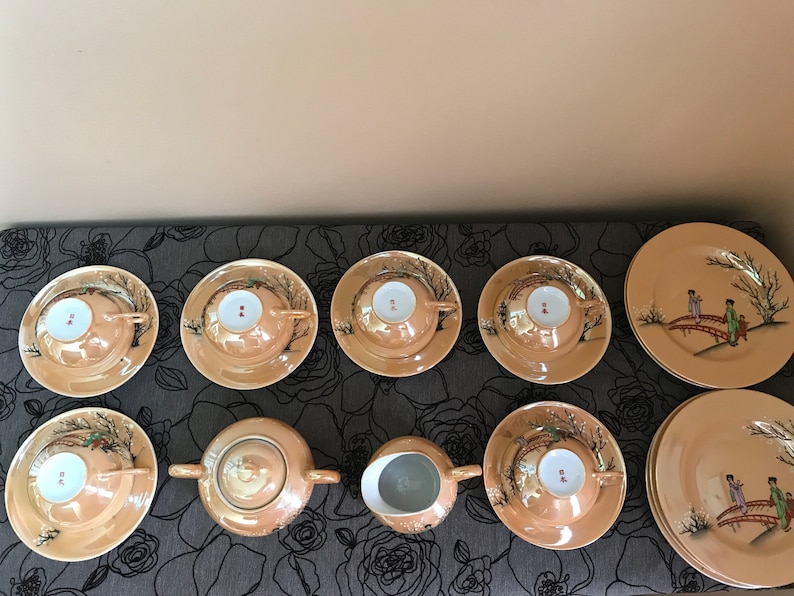 Japanese Lustreware Tea Set