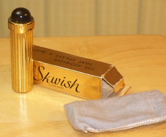 Vintage SKWISH Purse Pocket Perfume ATOMIZER in P… - image 3