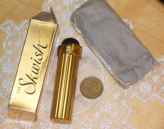 Vintage SKWISH Purse Pocket Perfume ATOMIZER in P… - image 1
