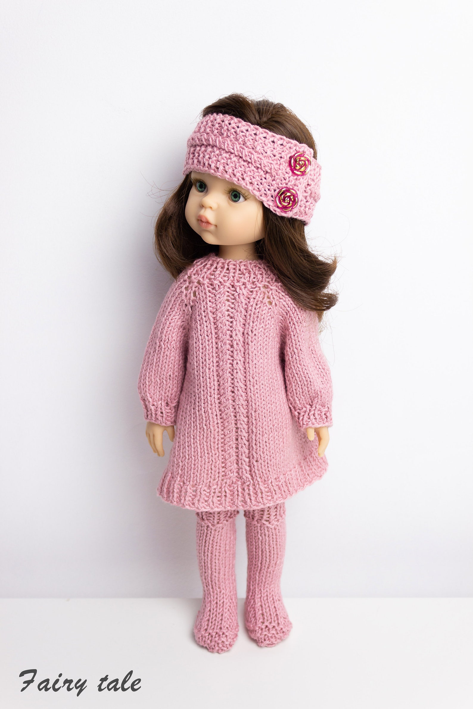 Paola Reina Doll Clothes Set Knitting Pattern Knitted Dress Etsy