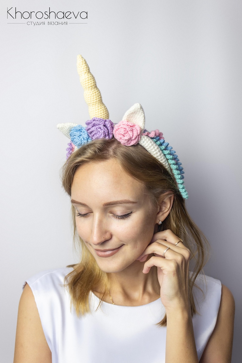 unicorn headband crochet pattern crocheted unicorn crown
