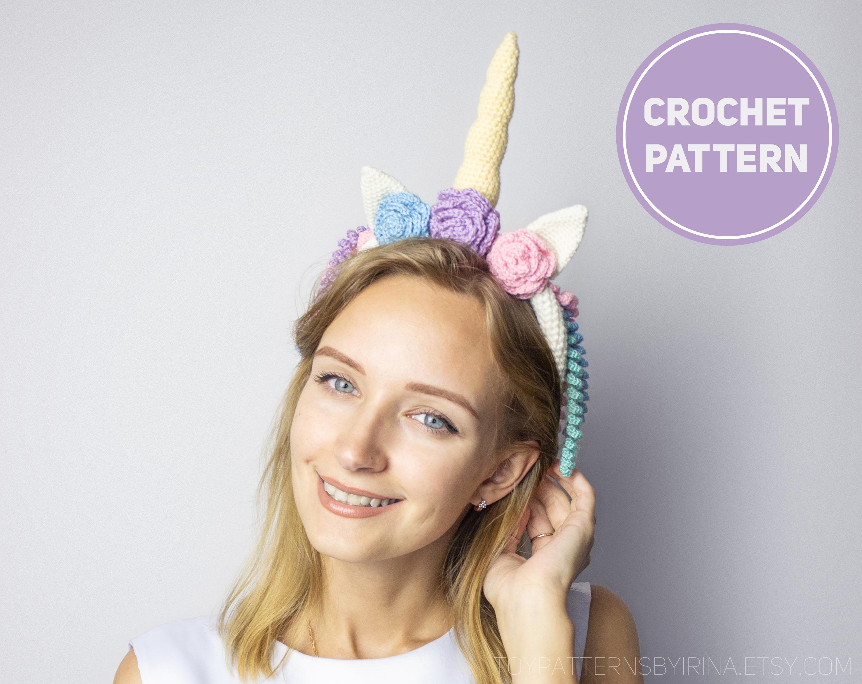 unicorn headband crochet pattern crocheted unicorn crown