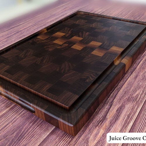 Zebra Wood End Grain Cutting Board Etsy Canada
