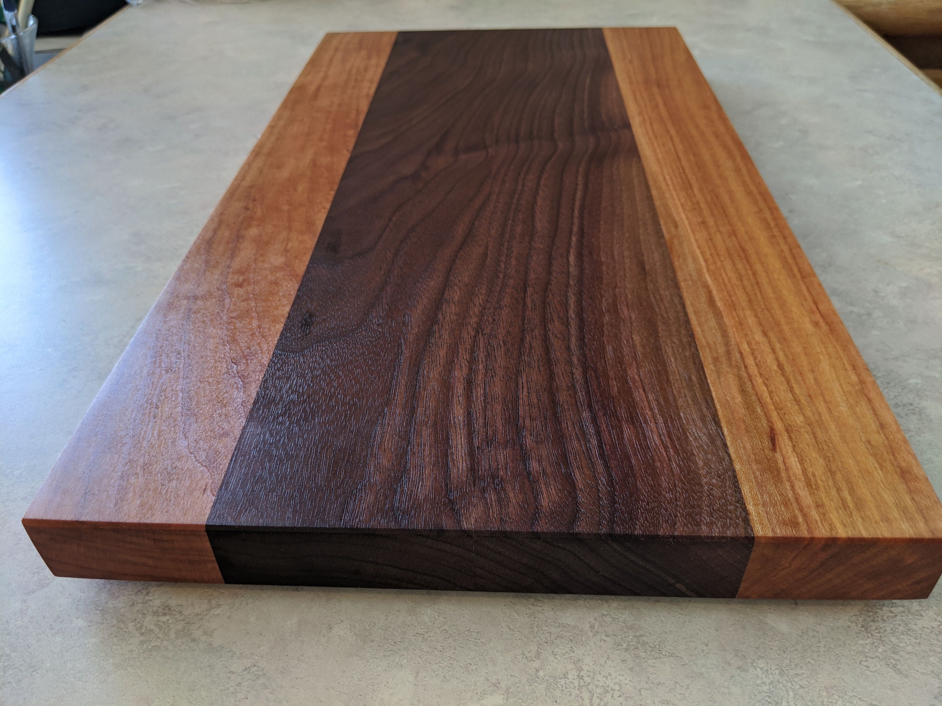 Black Walnut and Cherry Cutting Board (12x12) - Shape of Yew