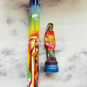 Holy Death Starter Kit, Holy Death statue, Incense, Santa muerte Estatua