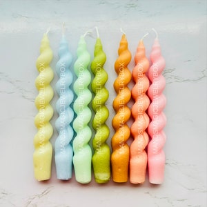 Spiral Taper Candles—Scented, House candles, Table candles, Dinner candles, Spiral candles, Taper candles, Home decor candles