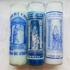Court Case Glass Candle | Vela de Cristal de Caso de Corte