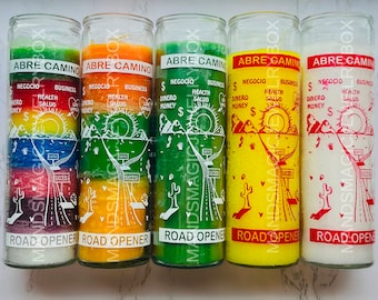 Open Roads Glass Candles | Velas de Cristal Abre Caminos
