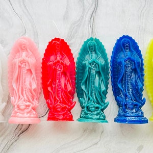 5" Our Lady Of Guadalupe Wax Candle Figure