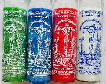 The Just Judge Glass Candle | La Vela de Cristal El Justo Juez