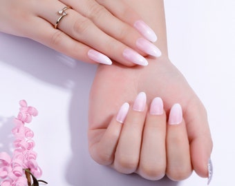 24個入りオンブレフレンチチッププレスオンネイル|グリッターフレンチ