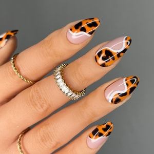 Cheetah/Leopard Print Press On Nails | Press On Nails | Fake Nails | False Nails | Glue On Nails