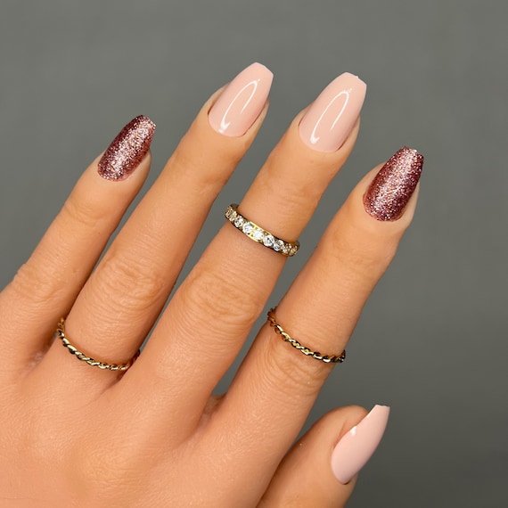 rose gold dress nails Marmalade Nails Rose Gold