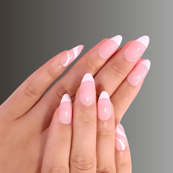 Acrylic Nails  Pink And White French 