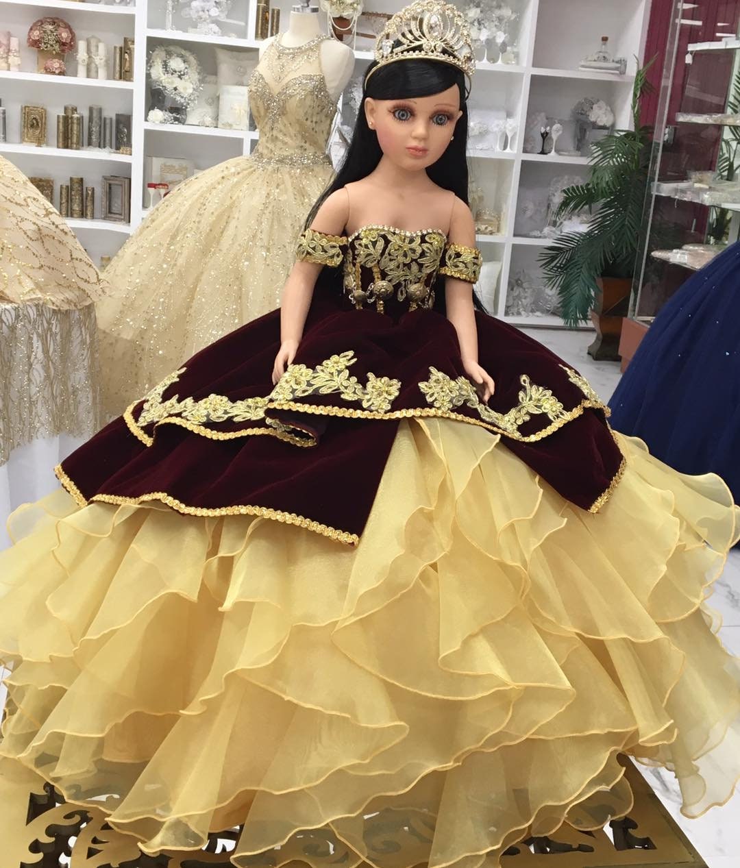 24 Personalized Quinceanera Doll Dress Custom made Doll Etsy