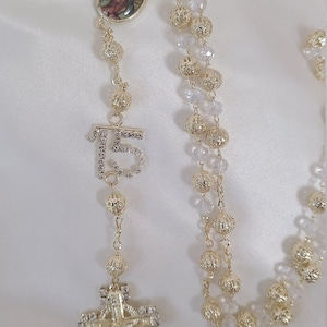 Beautiful Rosary for First Communion, Confirmation,  Quinceanera, Rosario para Quinceanero, Rosarie Quinceanos Favors Sweet Sixteen