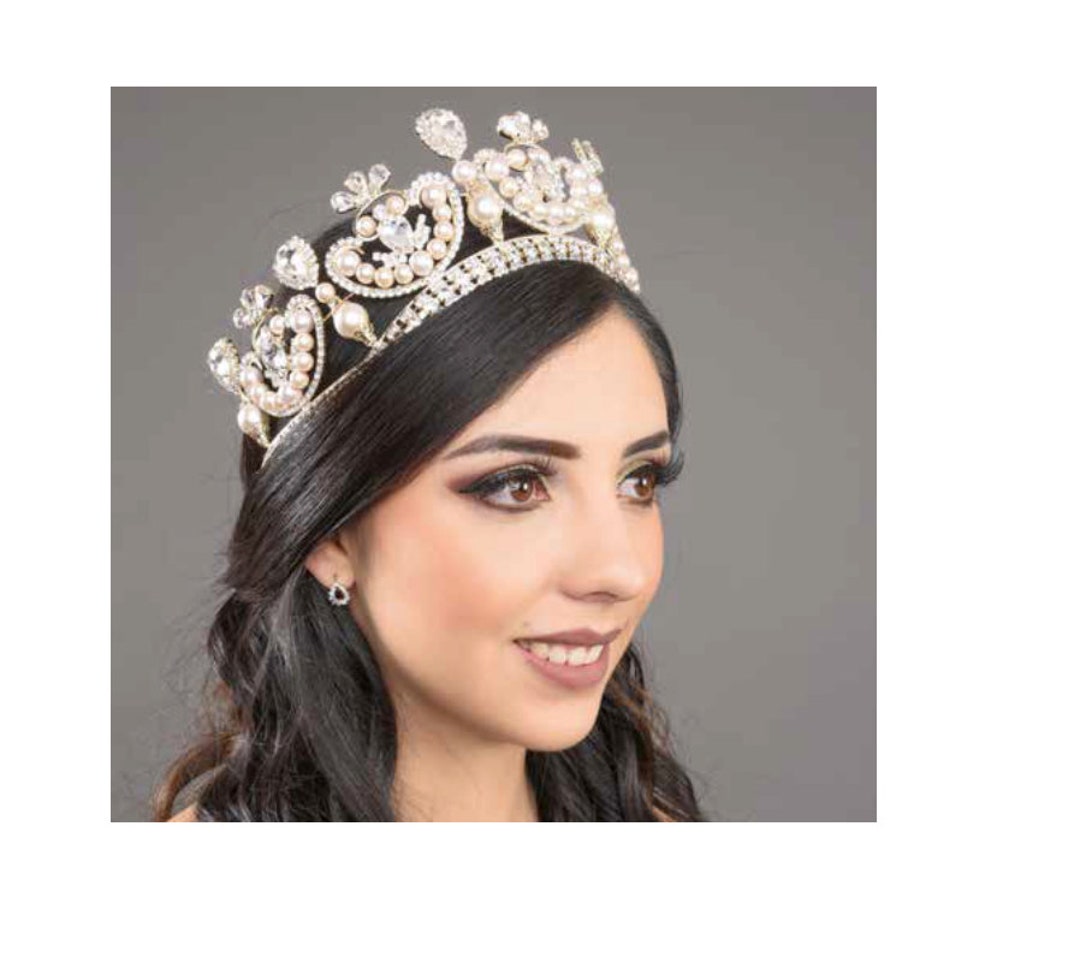 Quinceanera Tiara, Crystal Tiara, Crown, Headpiece, Bridal Tiara