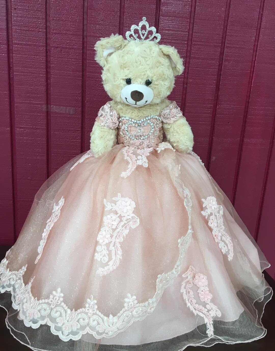 Personalized Quinceanera Teddy Bear Dress Custom Made Teddy photo