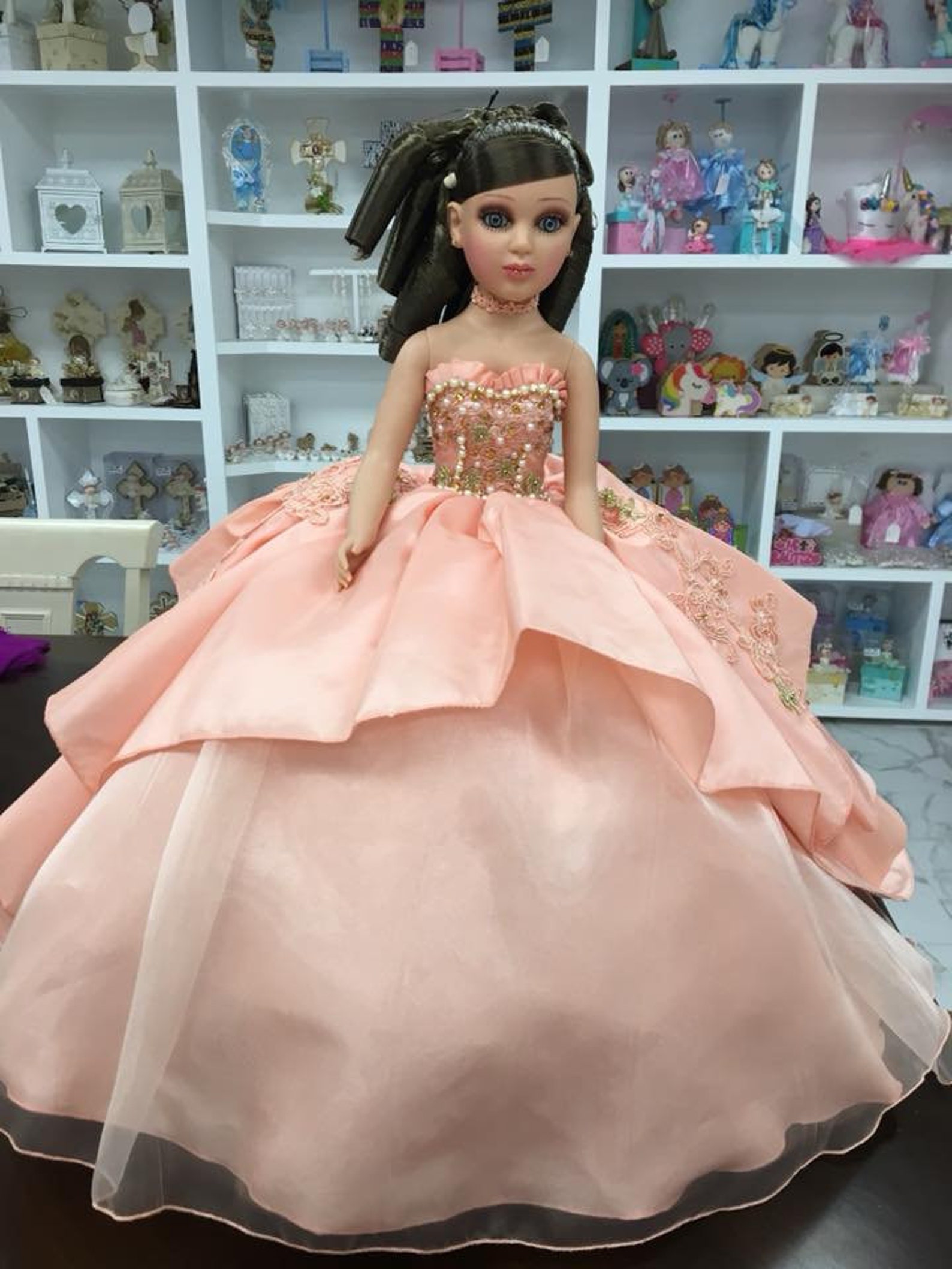 24 Personalized Quinceanera Doll Dress Custom made Doll Etsy