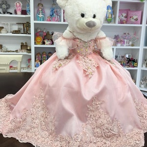 Personalized Quinceanera Teddy Bear Dress, Custom made Teddy Bear Dress, Includes Custom made Dress and Bear