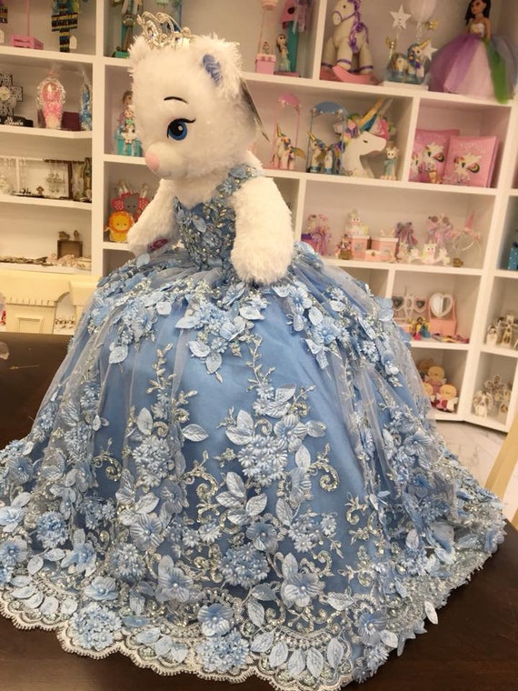 Personalized Quinceanera Teddy Bear Dress, Custom Made Teddy Bear Dress,  Includes Custom Made Dress and Bear - Etsy