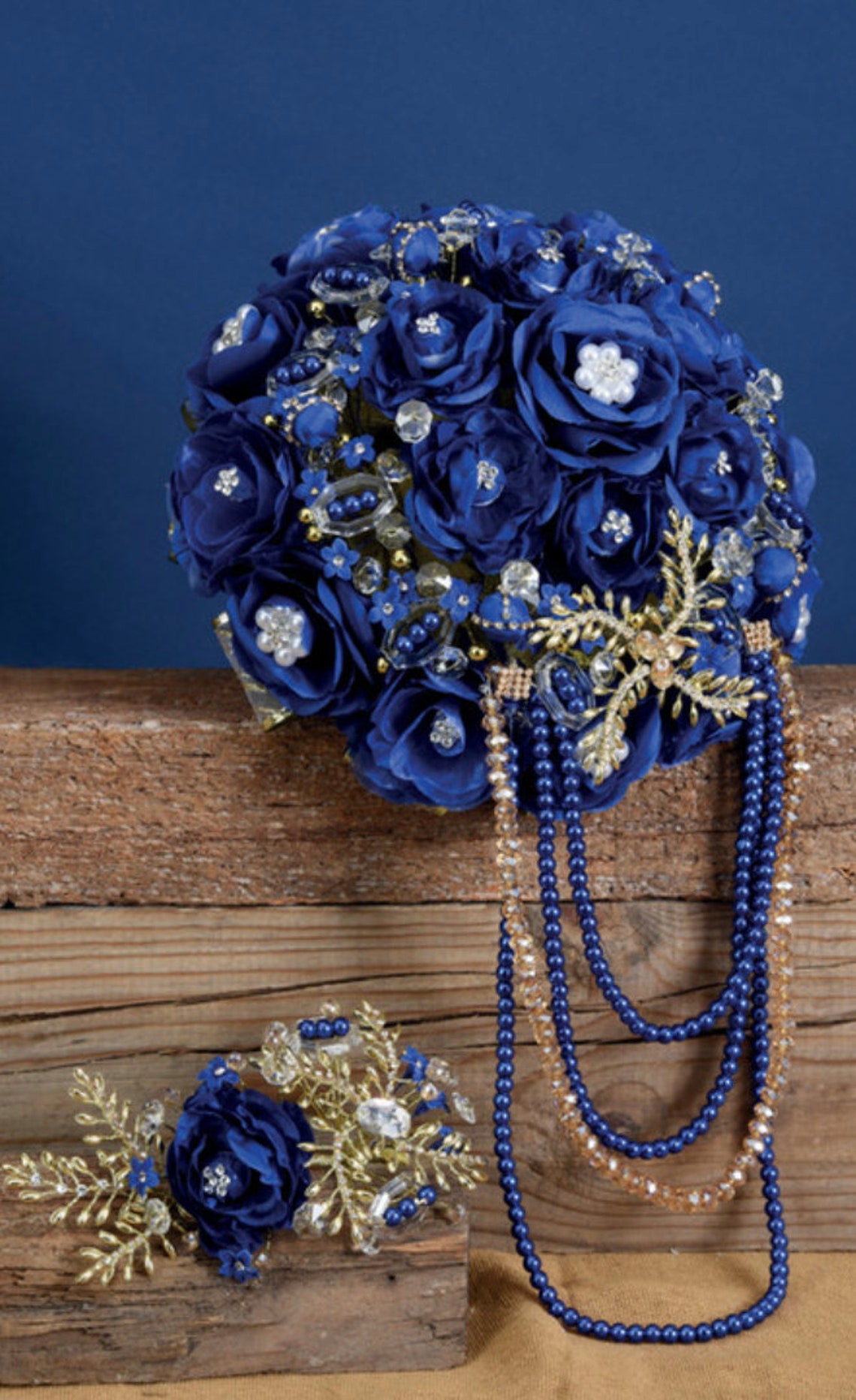 Quinceanera Rose Flower Bouquet Embellished with Crystals and Etsy