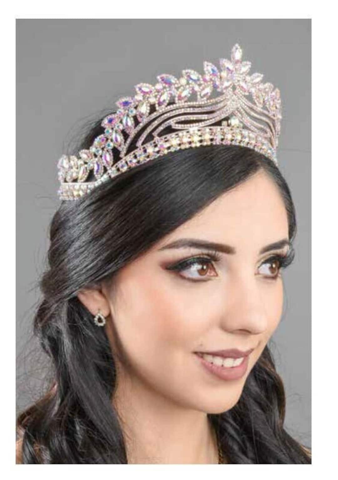 Quinceanera Tiara, Crystal Tiara, Crown, Headpiece, Bridal Tiara