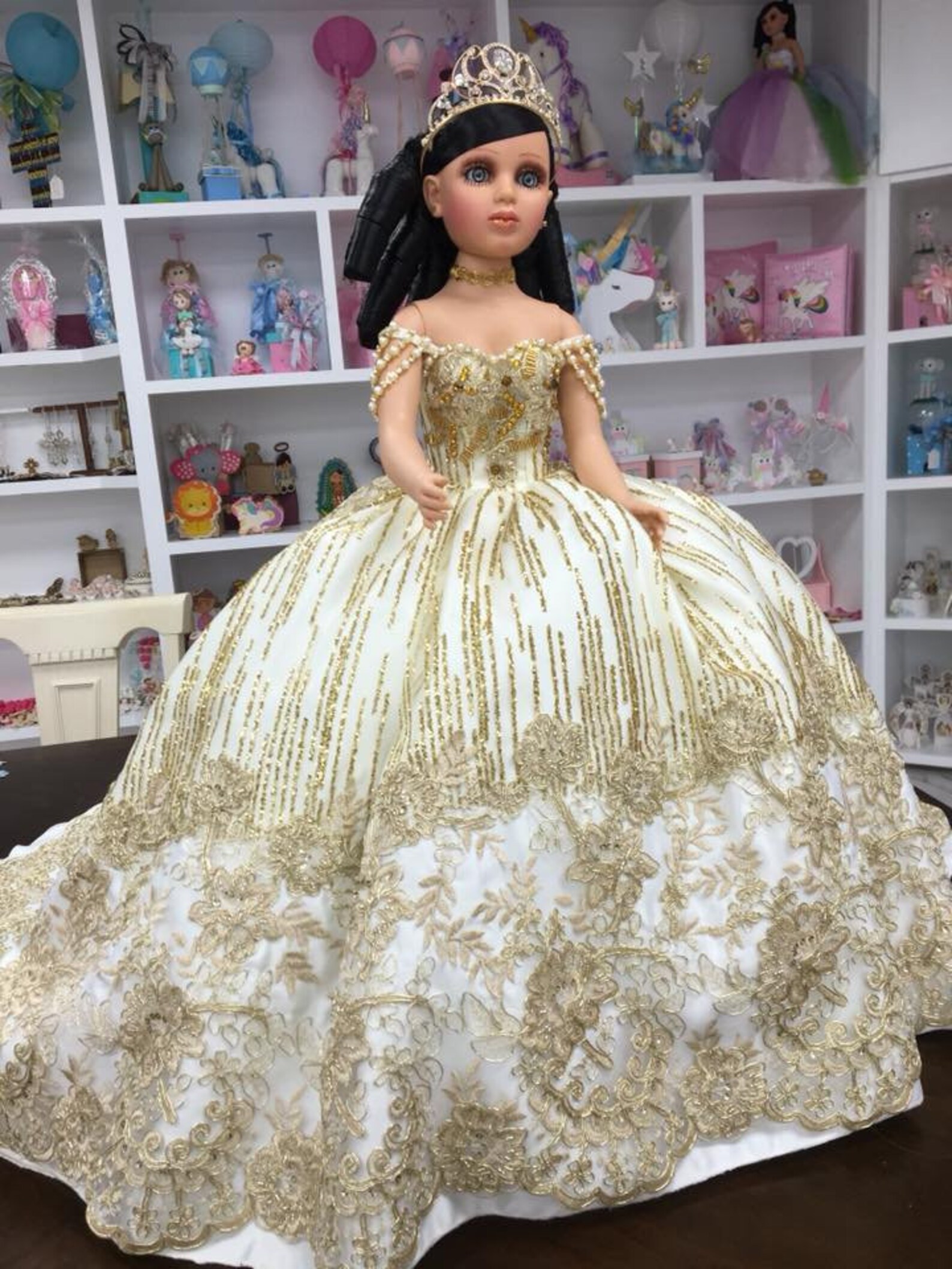 24 Personalized Quinceanera Doll Dress Custom made Doll Etsy
