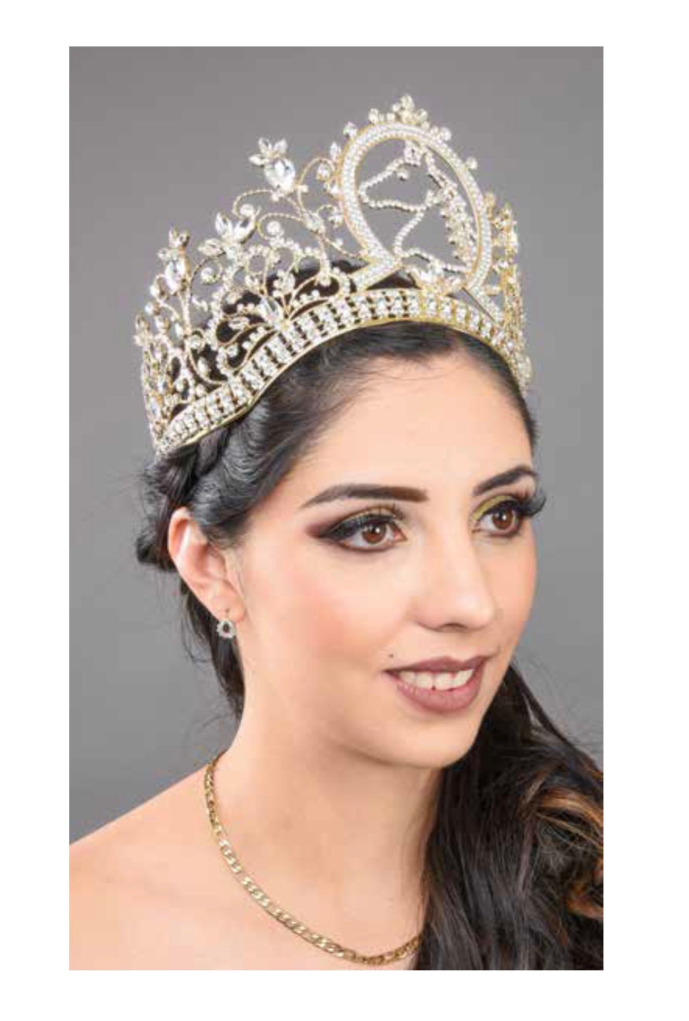 Quinceanera Tiara Crystal Tiara Crown Headpiece Bridal Etsy