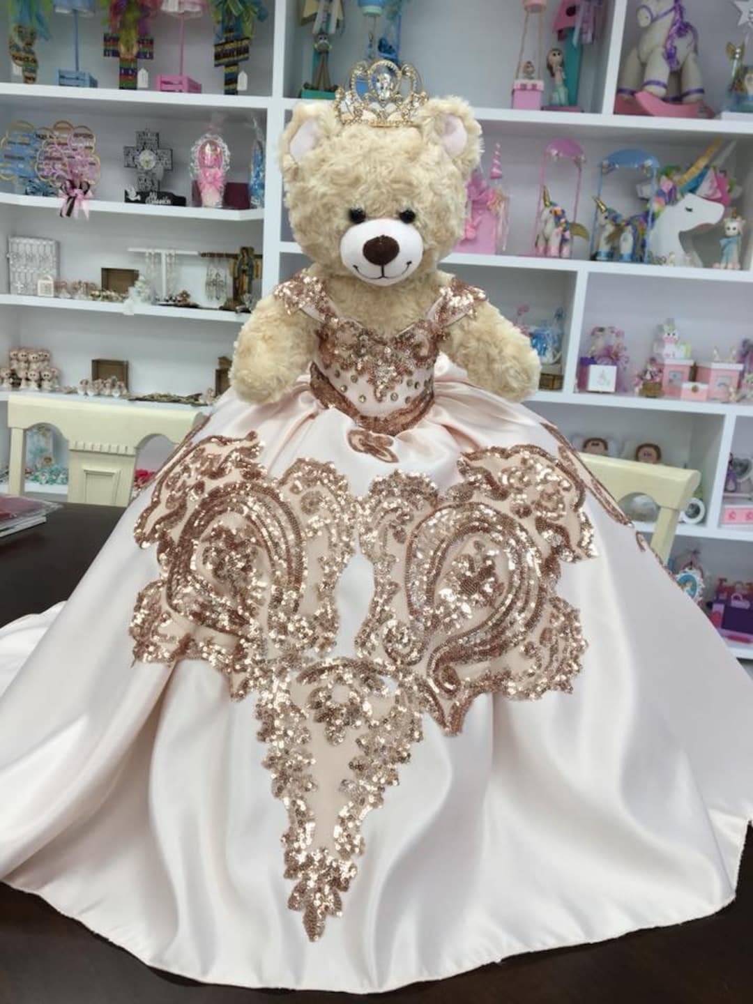 Personalized Quinceanera Teddy Bear Dress Custom Made Teddy picture