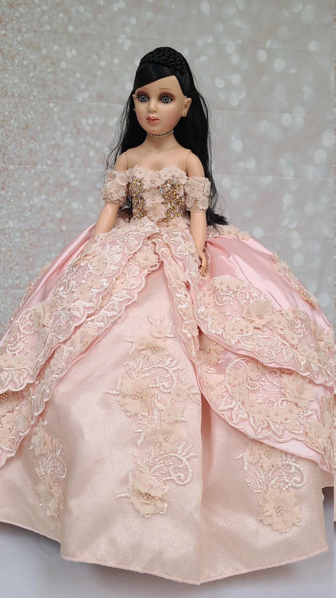 24 Personalized Quinceanera Doll Dress Custom made Doll Etsy