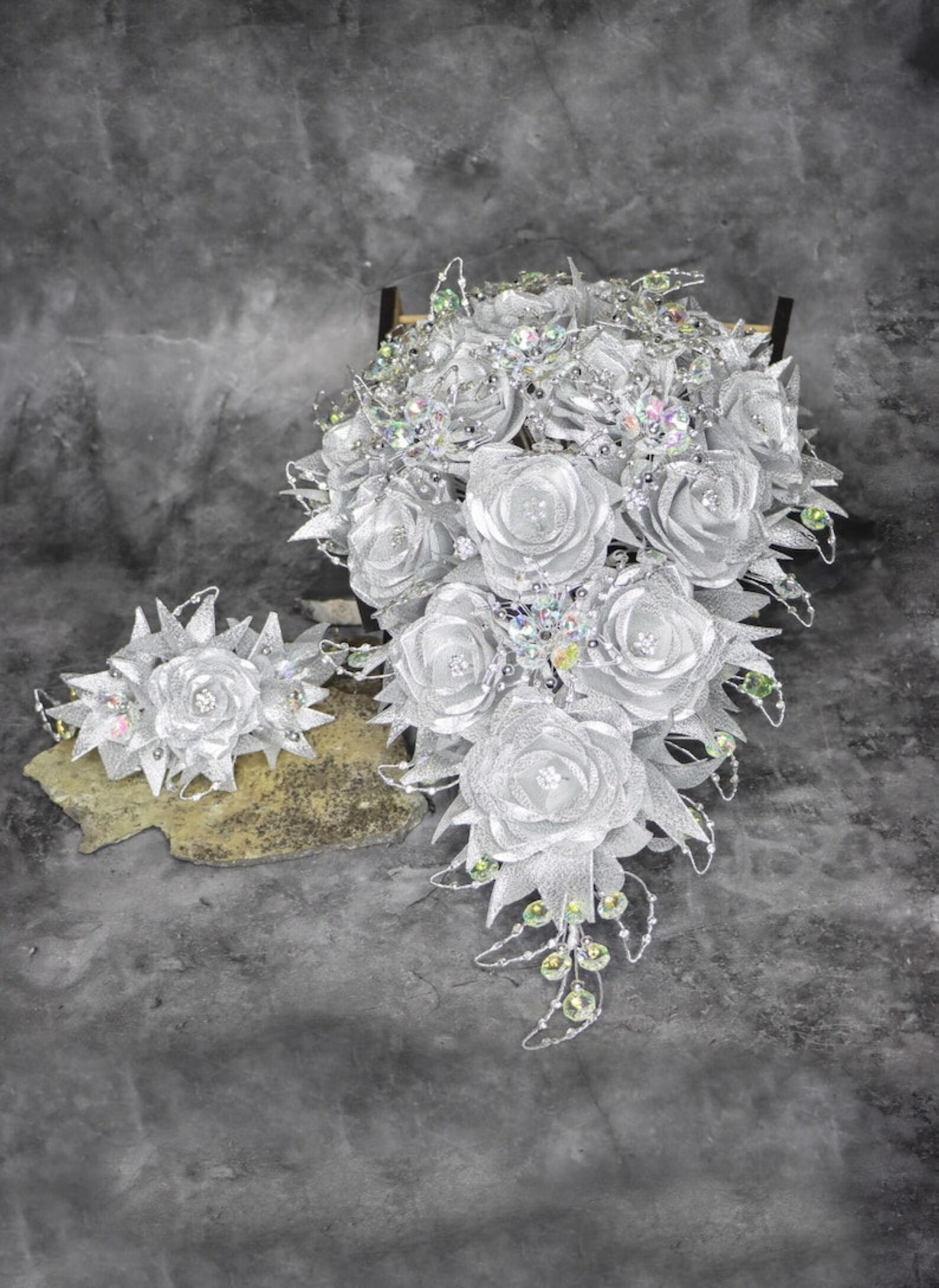 Quinceanera Flower Bouquet Embellished With Crystals and Etsy