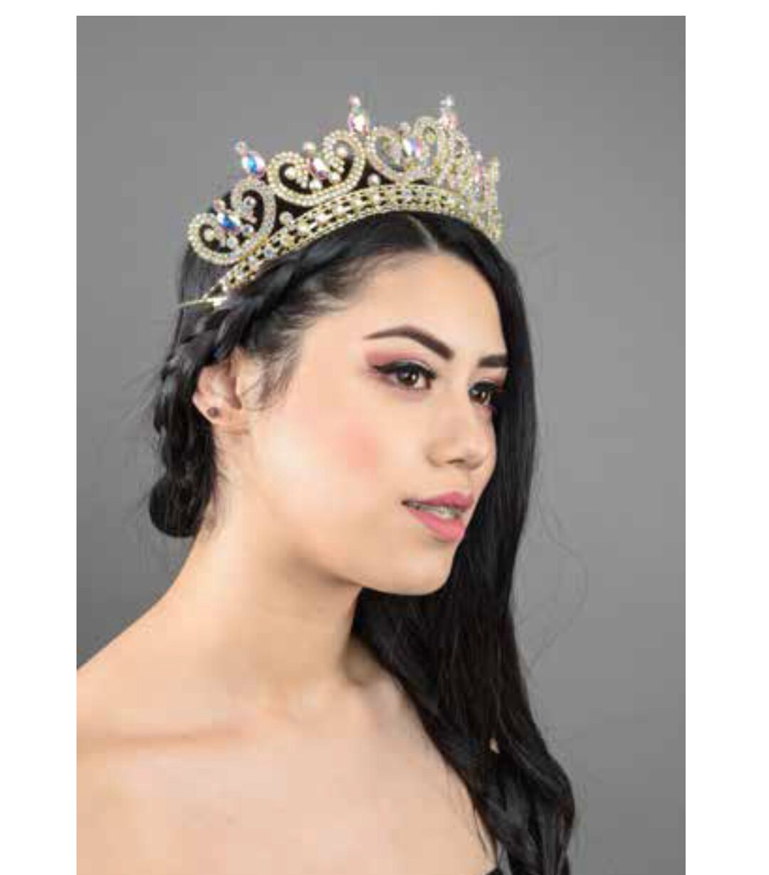 Quinceanera Tiara Crystal Tiara Crown Headpiece Bridal Etsy