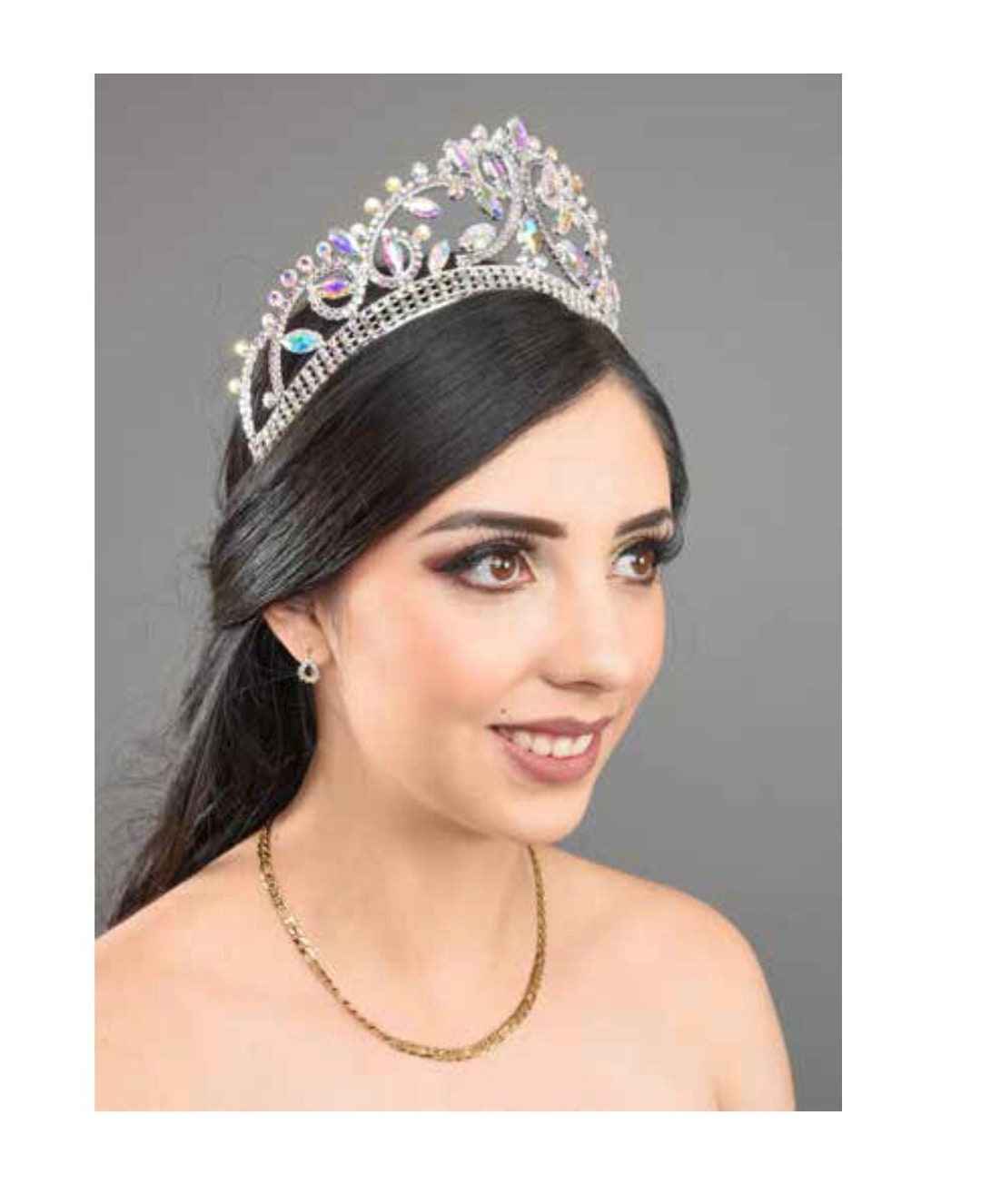 Quinceanera Tiara, Crystal Tiara, Crown, Headpiece, Bridal Tiara