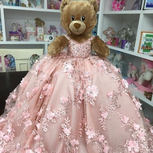 Personalized Quinceanera Teddy Bear Dress, Custom made Teddy Bear Dress, Includes Custom made Dress and Bear