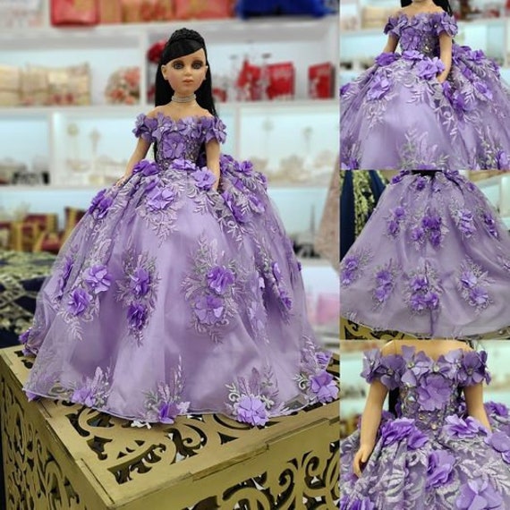 quinceanera doll purple dress Quinceanera Doll Ultima Muneca Para Quinceañera/muenca Para 15 Anos Last Quinceanera  Doll/ultima Muneca