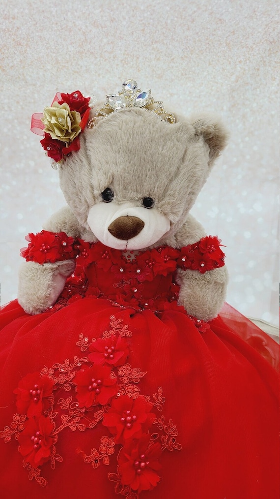 Personalized Quinceanera Teddy Bear Dress Custom Made Teddy Bear