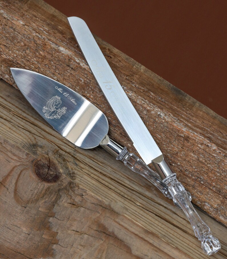 Personalized Wedding/quinceanera Cake Server and Knife Set Etsy
