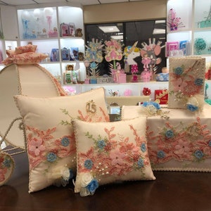 Set de Cojines para Quinceanera/Custom made Pillow Set/ Set de Cojines para Quinceanera Custom Sweet Sixteen Set Quinceanera Pillow Set